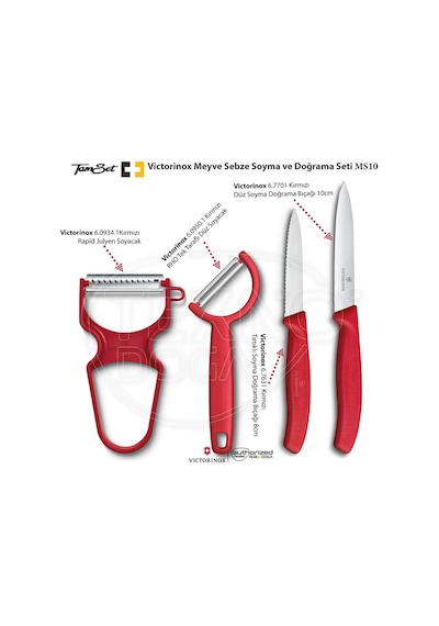 Victorinox Meyve Sebze Soyacak Ve Doğrama Bıçağı Seti Ms10