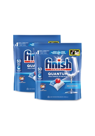 Finish Quantum 100 Tablet Bulaşık Makinesi Deterjanı (50 x 2)