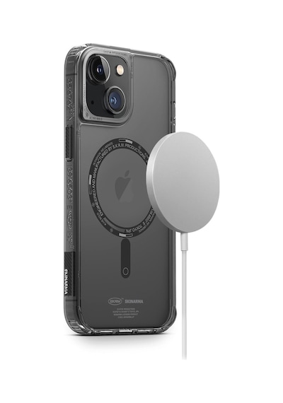 Apple Uyumlu iPhone 14 Plus Kılıf Skinarma Şeffaf Airbag Tasarımlı Magsafe Şarj Özellikli Saido Kapak