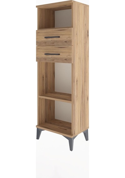 Arges Dolap 2 Raflı 2 Çekmeceli 44x30x134 Çam-çam Çam