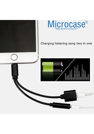 Apple Uyumlu iPhone Lightning Splitter Şarj ve Kulaklık Çevirici Model Ikd103