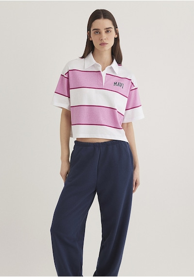 Mavi - Mavi Logo Baskılı Pembe Çizgili Polo Tişört, 1613005-89359 Pembe Mavi - Mavi Logo Baskılı Pembe Çizgili Polo Tişört, 1613005-89359 Pembe