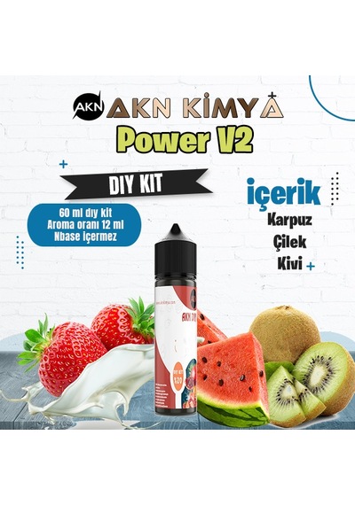Power V2 Dıy Kit Karpuz Çilek Kivi Gıda Aroması %20 Oranda Aroma İçerir Hazır Değildir 60 Ml