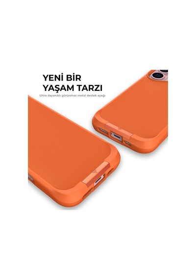 Bix Apple Uyumlu iPhone 16 Plus Vortex Magsafe Kılıf Stand Özellikli 3x Korumalı Mikro Fiber İç Yüzey Turuncu Turuncu Bix Apple Uyumlu iPhone 16 Plus Vortex Magsafe Kılıf Stand Özellikli 3x Korumalı Mikro Fiber İç Yüzey Turuncu Turuncu