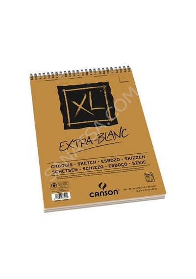 Canson Xl Extra White Siperelli Eskiz Defteri 120 Sayfa 90 G A4