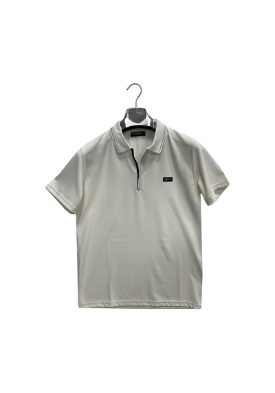 Gewer Fermuarlı Yakalı Slim Fit Kısa Kol Erkek Tişört-6816 001