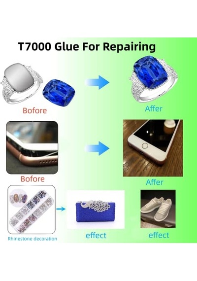 T-7000 50 Ml Süper, Cam, Kumaş, El Sanatı, Yapıştırıcı, Yapboz, Tutkal Onarıma Uygun Çok Amaçlı Yüksek Performanslı Endüstriyel Tutkal Yarı Sıvı Siyah Yapışkan 50 Ml, 1 Paket