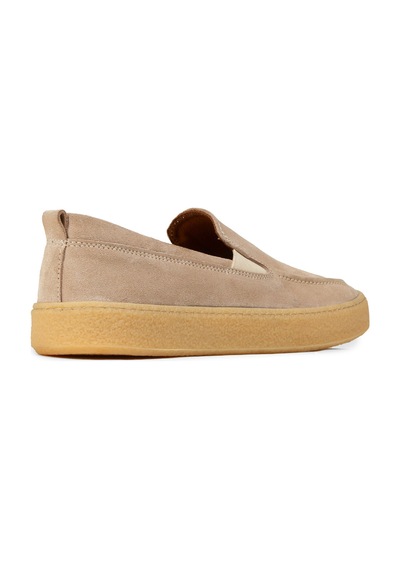 Deery Erkek Hakiki Süet Bej Loafer Ayakkabı - 02047mbejc01