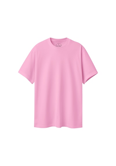 Velvoria Unisex Oversize Basic Pembe T-shirt