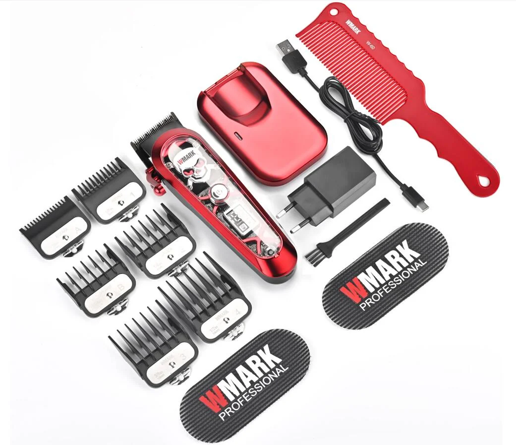 Wmark Ng-130 Kırmızı Kablosuz Şarjlı Saç Kesme Makinesi 240 Dk Kullanım 3-4 Saat