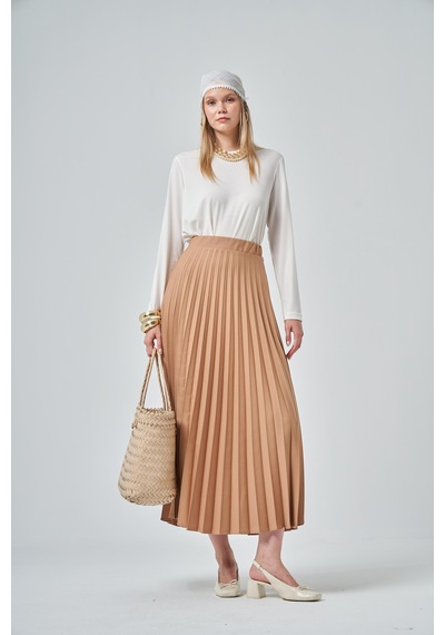 Ftz Women Kadın Pliseli Etek Camel 30390 Camel