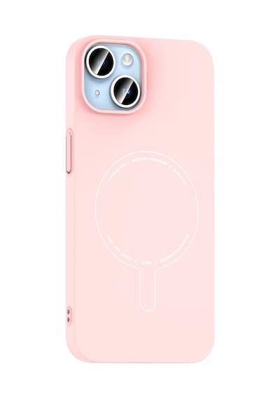 Maks Technology iPhone Uyumlu 13 Kılıf M-safe Şarj Özellikli Kamera Korumalı Mkst Elio Sert Pc Kapak - Açık Pembe