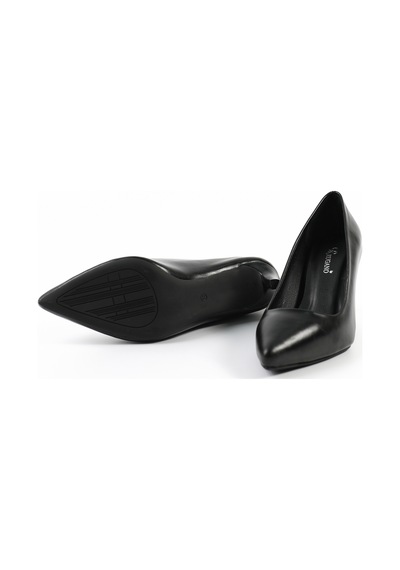 Tuna Hakiki Deri Siyah Stiletto Kadın Ayakkabı - Rgn80123 Siyah