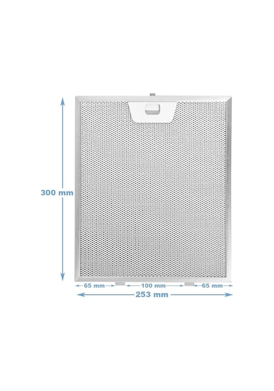 Bosch Uyumlu 25x30 Cm Tırnaklı Arçelik Ankastre Aspiratör Davlumbaz Alüminyum Yağ Filtresi
