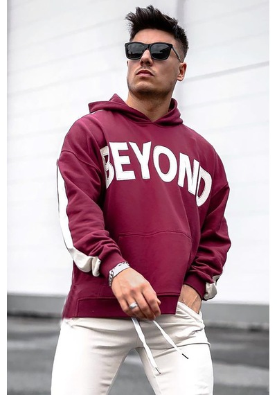 Madmext Madmext Bordo Kapüşonlu Sweatshirt 5327-bordo Bordo
