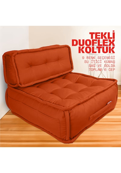Xpermate Duoflex Sırtlı Minder İskandinav 80x80x30 Kiremit