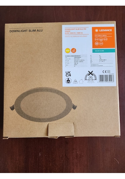 Ledvance Downlıght Slım Alu Rd Dn205 22w 3000k 1850lm Sıcak Beyaz