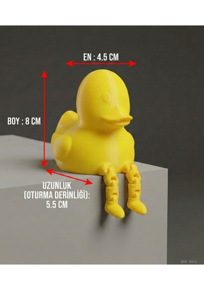 Sarkık Ayaklı Sarı Ördek Dekor Biblo Diğer