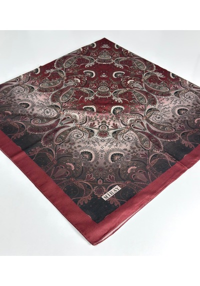 Miray Nevada Büyük Boy Organik Pamuk Eşarp - 120 X 120 - 06453 Bordo