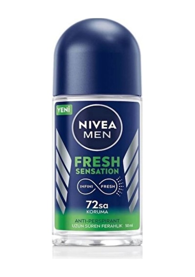 Nivea Men Fresh Sensation Roll On Deodorant, 72 Saat Anti-perspirant Koruma, 50ml