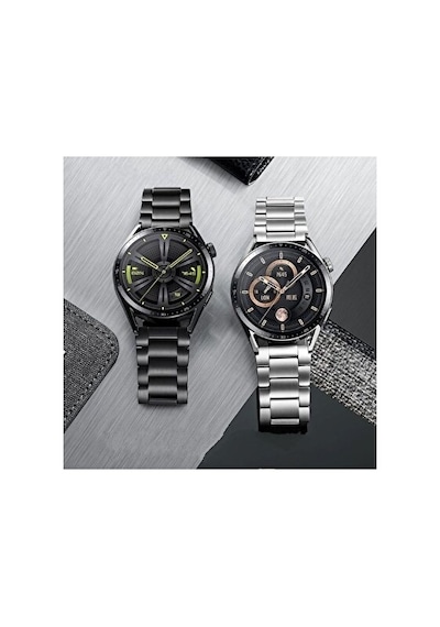 Huawei Watch Gt2 Gt2e Gt3 Gt4 Gt5 Pro Se Elite 46mm Uyumlu Paslanmaz Çelik Metal Baklalı 22mm Kordon