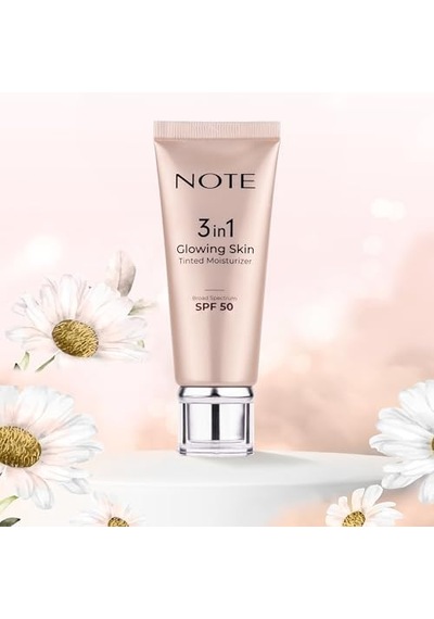 3 İn 1 Glowing Skin Tinted Moisturizer 50 Spf Işıltılı Aydınlatıcı Krem