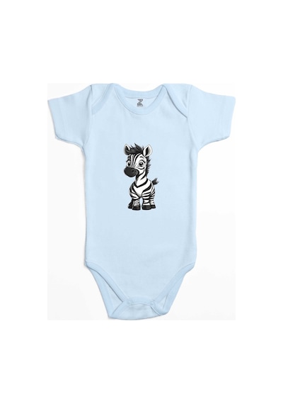 Zepplin Giyim Şirin Zebra Siyah Bebek Body Zıbın