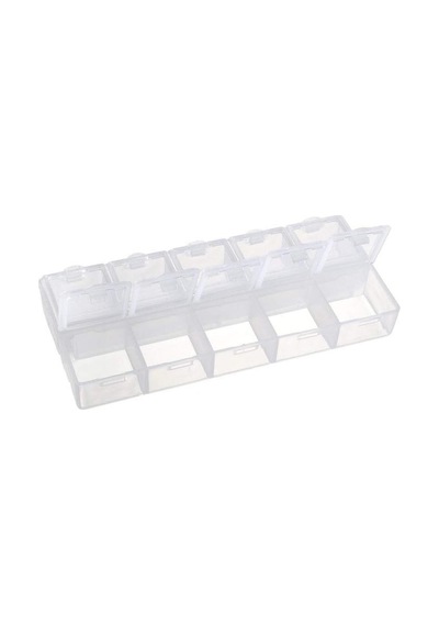 Organizer Malzeme Kutusu 10 Bölmeli Şeffaf Pbb040-17 22 Setbox 13x5,5x2mm Şeffaf