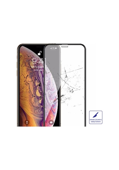 Bufalo Apple Uyumlu   iPhone 14 Plus Ekran Koruyucu 9d Temperli Cam - Siyah