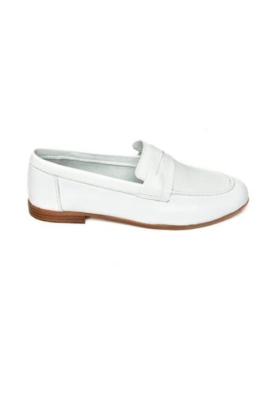 Fox Shoes S944007803 Beyaz Hakiki Deri Kadın Babet Beyaz-hakiki Deri Beyaz