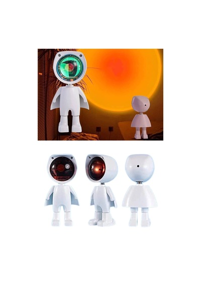 Astronot Işık Projektörü Gökkuşağı Projeksiyon Gece Lambası Hediyelik Çok Renkli 90524887