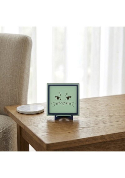 Asil Kedi Figürlü Özel Tasarım Dekoratif Obje, Yaşam Alanınız İçin Etkileyici Ve Modern 10x10 Cm