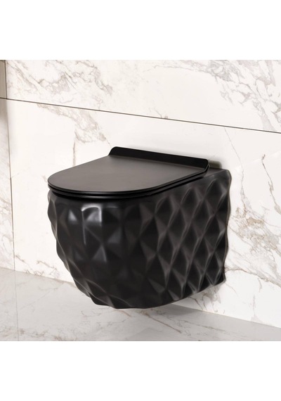 Lena - Asma Klozet Siyah Kapak Dahil Outlet - Et-y7000s- Siyah