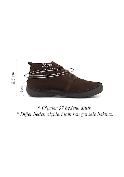 Gönderir Gönderi R Kadın Kahve Nubuk Bağcıklı Hakiki Deri Comfort Bot Dkzb02842661