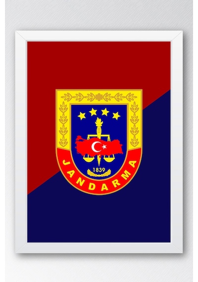 Jandarma Logosu Çerçeveli Tablo