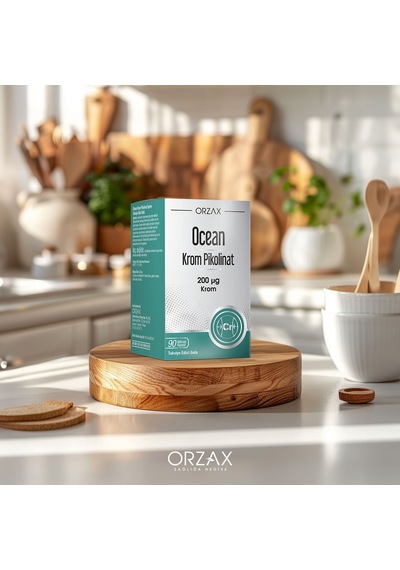 Orzax Ocean Krom Pikolinat 90 Kapsül - 200 Μg Krom İçeren Takviye Edici Gıda