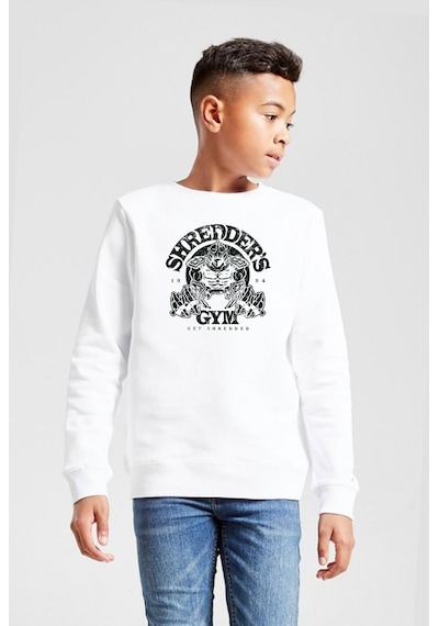 Tshirthane Ninja Turtles Shredder's Gym Beyaz Çocuk 2ip Sweatshirt 001 Beyaz