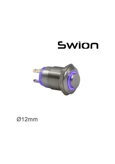 12Mm Metal Led'Li Yaylı Buton 12-24 V Ac-Dc (Kalıcılı Değildir) Yeşil