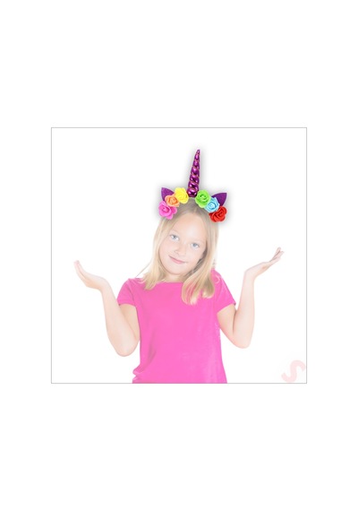 Unicorn Tek Boynuz Dolgulu Eva Taç, 1 Adet - Mor 0  -  99
