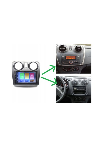 Dacia Sandero Araç Multimedya Android Ekran Carplay Navigasyon Double Teyp 4+64 9" 12-20 Black Cadence 9"