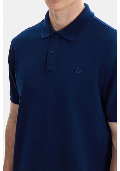 Backandbond Lacivert Regular Fit Örme Polo Yaka Tişört