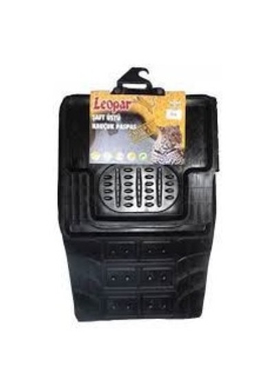 LEOPAR RBR816 Havuzlu Şaft Üstlü Paspas Askılı/Lüx Siyah Takım