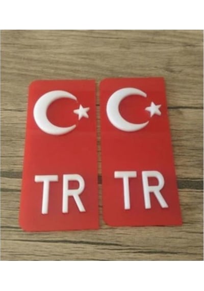 2 Adet Kişiye Özel Pleksi Plakalik Lazer Kesim *Tr Aparati  323232581 - Orta