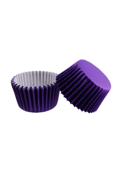 Muffin Cupcake Kek Kalıbı Kapsülü Özel Pet Kapsül 25 Adet Mor Ren