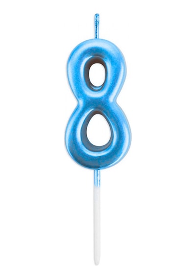 8 Rakam Mum Mavi-616 Tüm Yaşlar