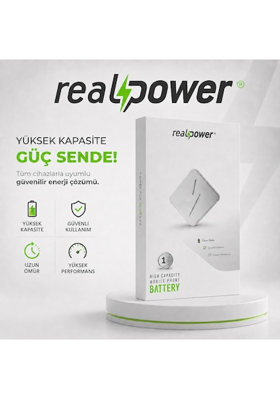 Samsung Galaxy Tab P7500 Uyumlu Realpower Güçlendirilmiş Batarya Yüksek Kapasite Pil