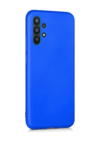Samsung Galaxy Uyumlu A13 4g Esnek Soft Tasarım Dayanıklı Kılıf Ve Tam Kaplayan Ekran Koruyucu Col177330-saks Mavi