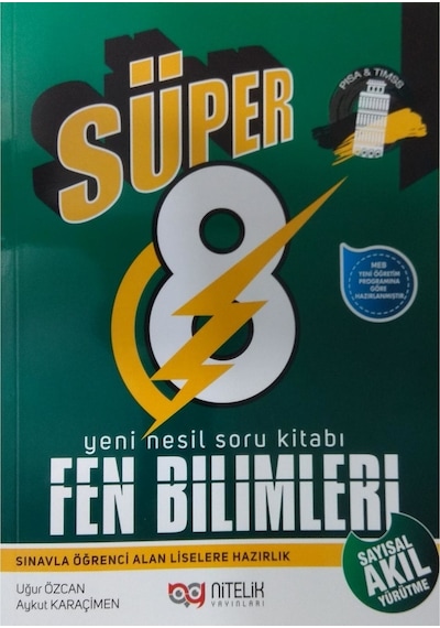 8. Sınıf Fen Bilimleri B Başarı Yeni Nesil Soru Kitabı  -  Aykut Karaçimen  -  Nitelik Yayınları