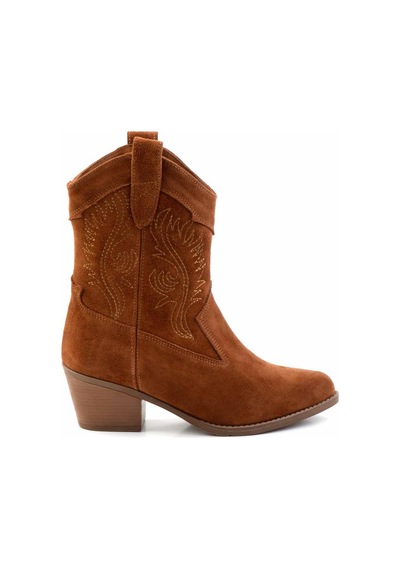 Bambi Taba Hakiki Deri Kadın Bot & Bootie K02586888902 Taba