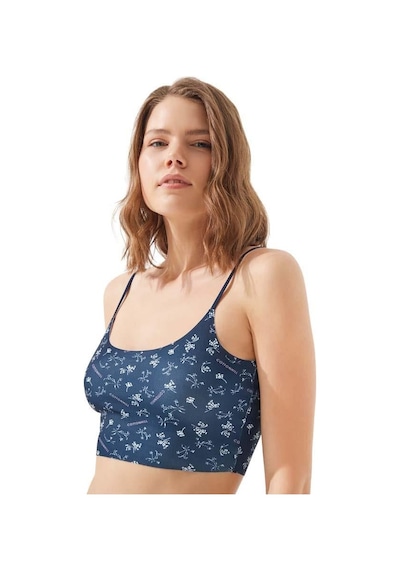 Cottonhill Lacivert Desenli Ayarlanabilir Askılı Lazer Kesim Kadın Crop Büstiyer Dsn19 Cottonhill Lacivert Desenli Ayarlanabilir Askılı Lazer Kesim Kadın Crop Büstiyer Dsn19